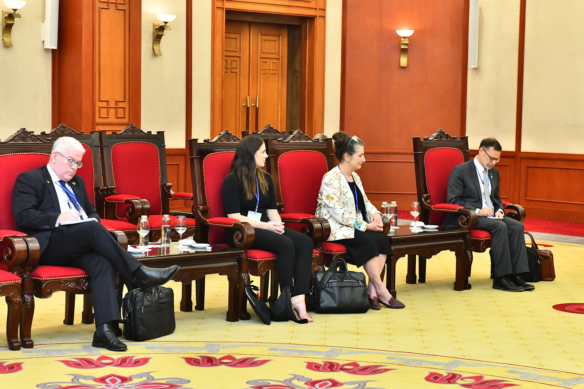 Đoàn đại biểu Australia tại buổi tiếp.