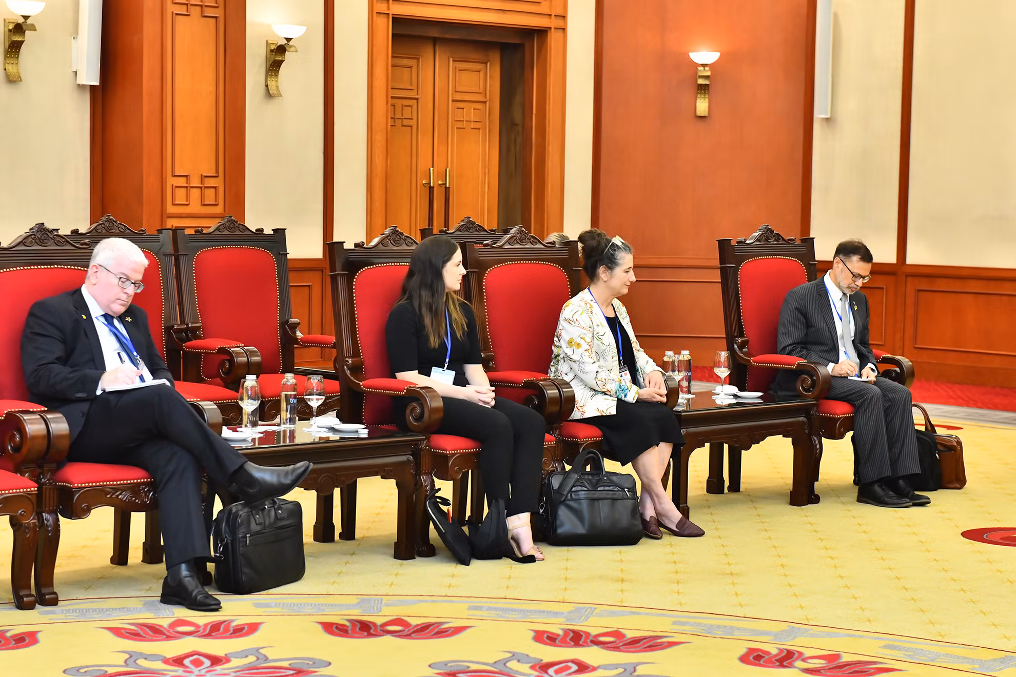 Đoàn đại biểu Australia tại buổi tiếp.