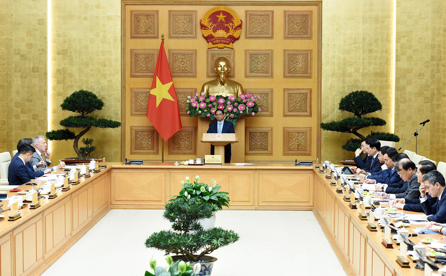 Thủ tướng đề nghị các bên tiếp tục tăng cường hợp tác thực chất, hiệu quả, bình đẳng, cùng có lợi, góp phần thúc đẩy quan hệ Việt Nam-Hoa Kỳ.