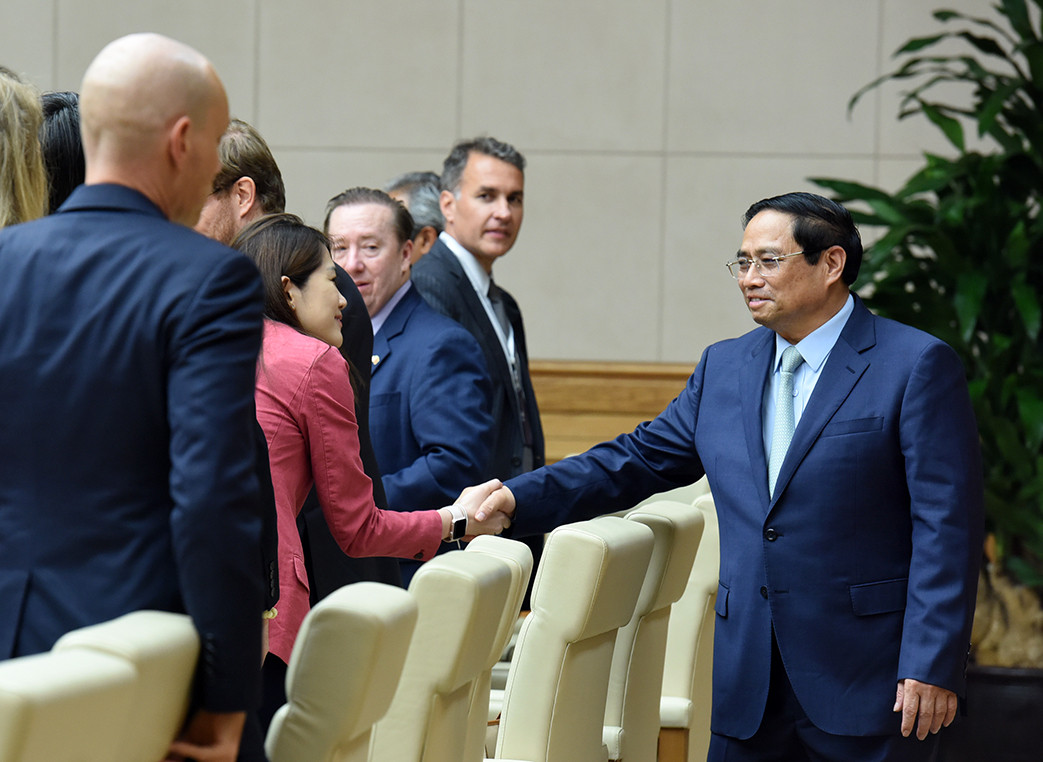 Thủ tướng Phạm Minh Chính tiếp đoàn doanh nghiệp của Hội đồng Kinh doanh Hoa Kỳ-ASEAN (USABC).