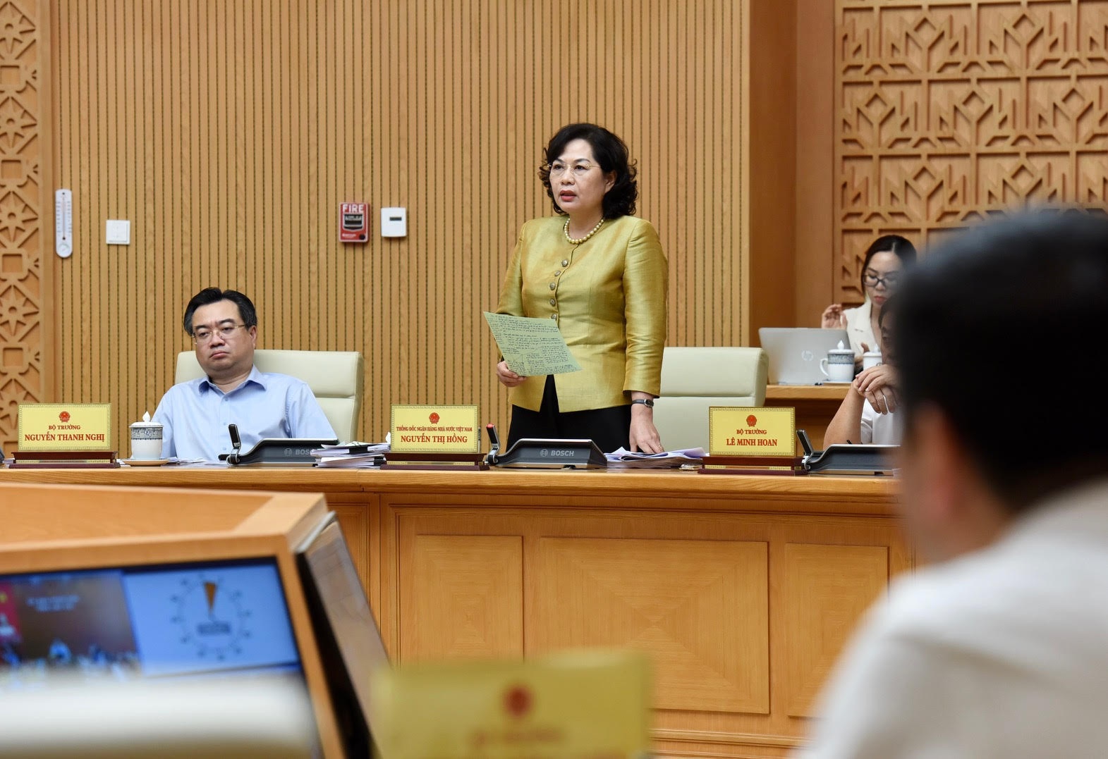 Thống đốc Ngân hàng Nhà nước Việt Nam phát biểu.