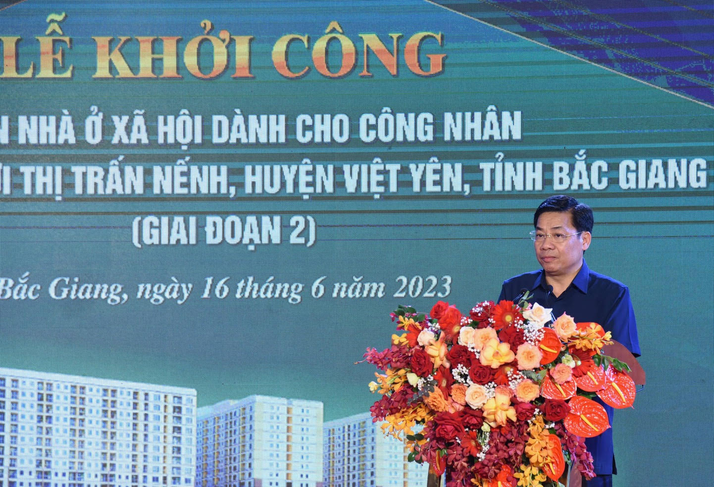 Bí thư Tỉnh ủy Bắc Giang Dương Văn Thái phát biểu.