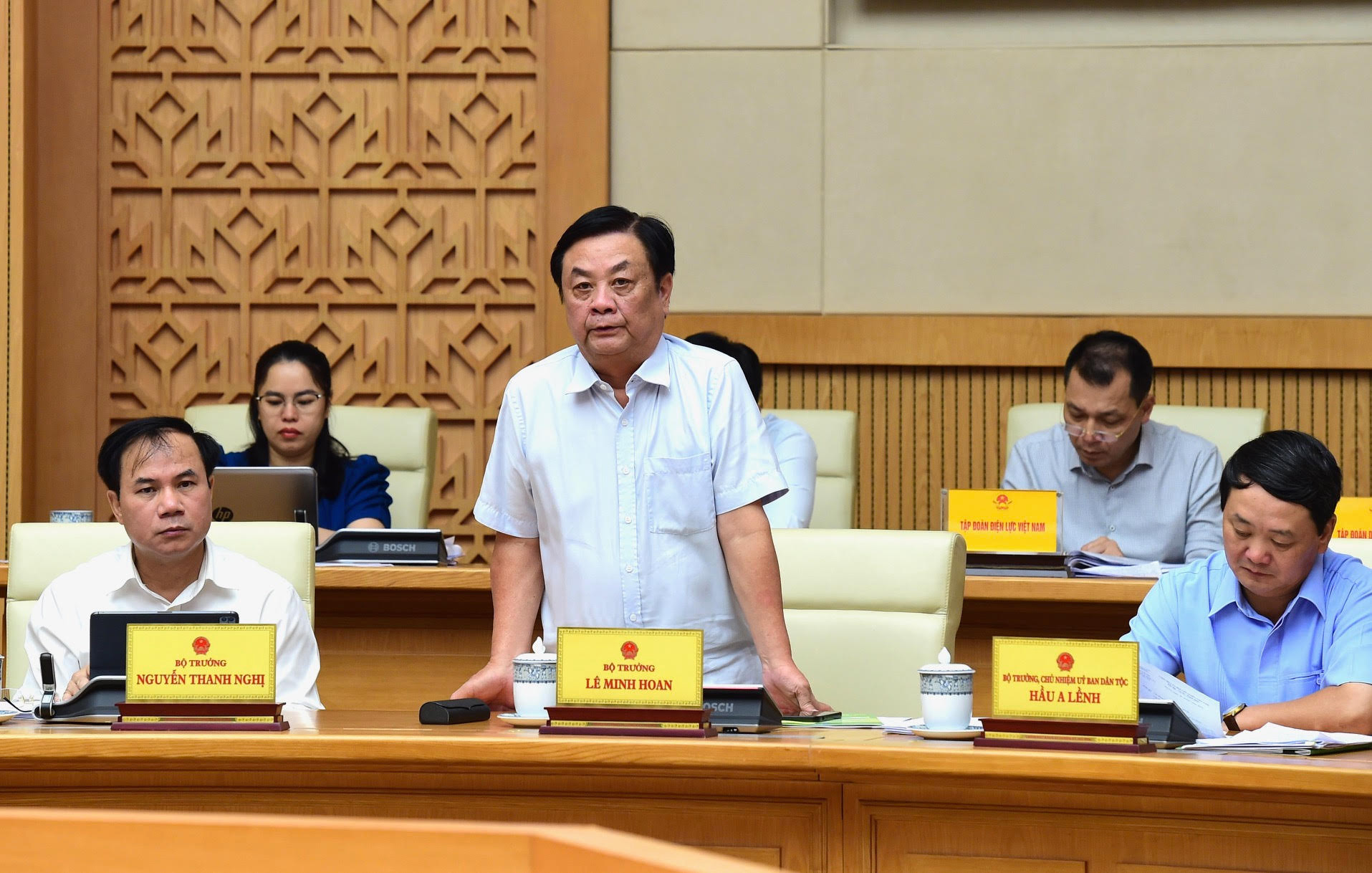 Bộ trưởng Nông nghiệp và Phát triển nông thôn Lê Minh Hoan phát biểu.