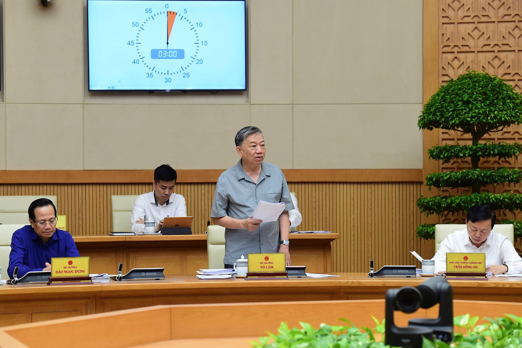 Bộ trưởng Công an Tô Lâm phát biểu.