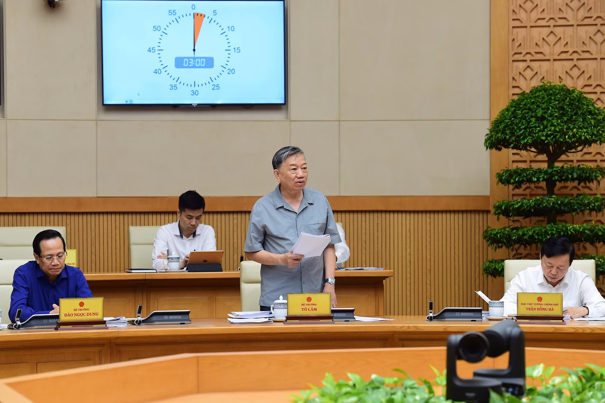 Bộ trưởng Công an Tô Lâm phát biểu.