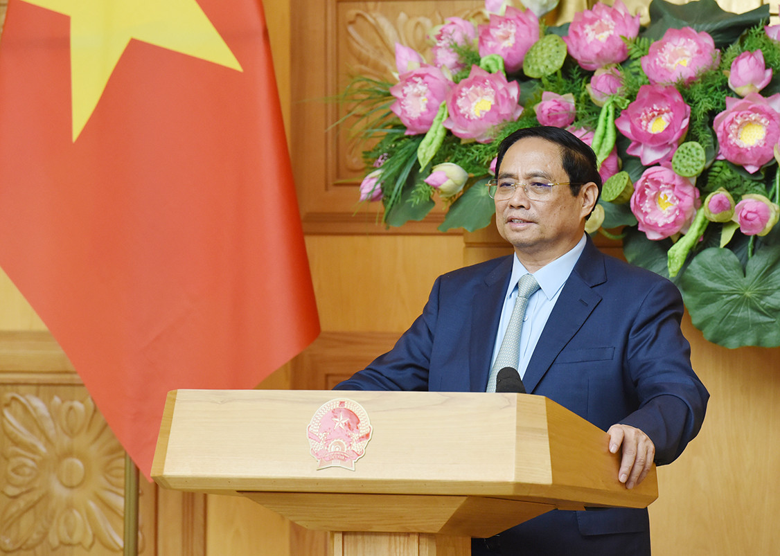 Thủ tướng đánh giá cao hoạt động đầu tư sản xuất, kinh doanh và tinh thần trách nhiệm cao của cộng đồng doanh nghiệp Hoa Kỳ tại Việt Nam thời gian qua.