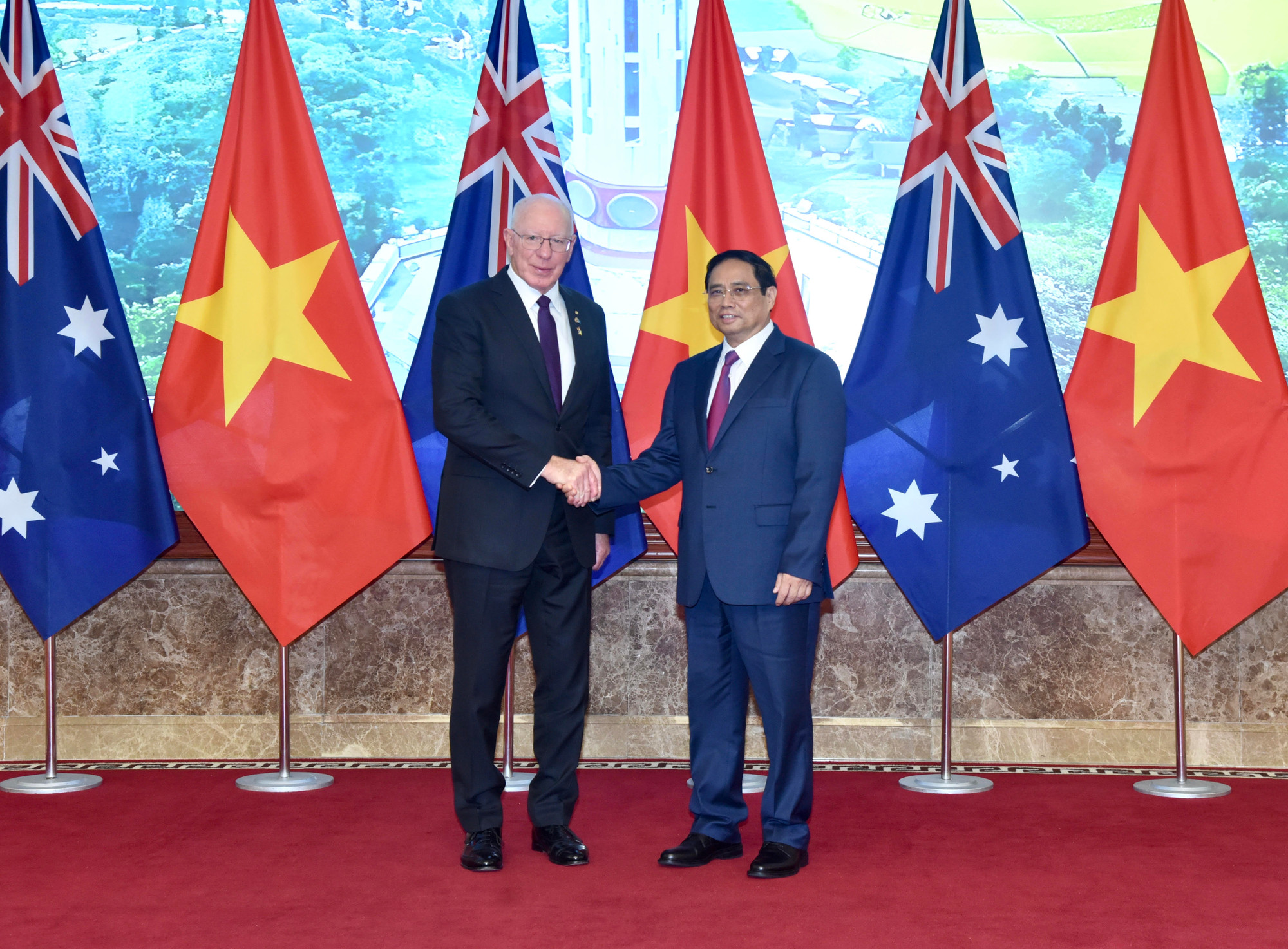 Thủ tướng Phạm Minh Chính và Toàn quyền Australia David. Thủ tướng Phạm Minh Chính và Toàn quyền Australia David.