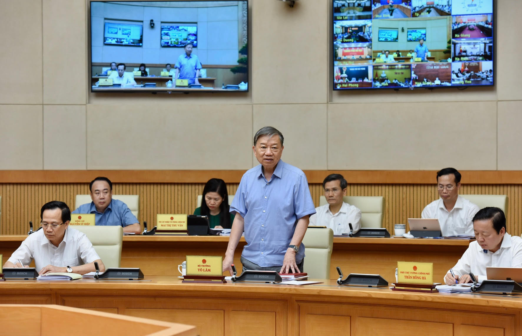 Bộ trưởng Công an Tô Lâm phát biểu.