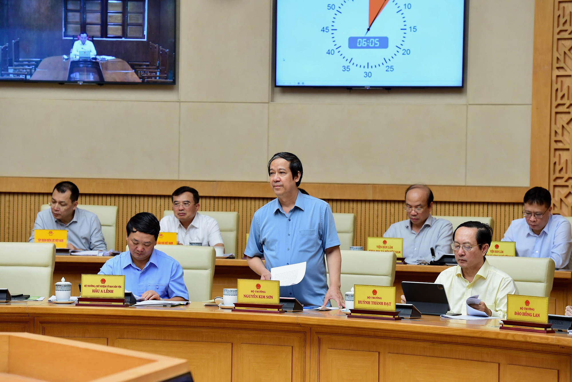 Bộ trưởng Giáo dục và Đào tạo Nguyễn Kim Sơn phát biểu.