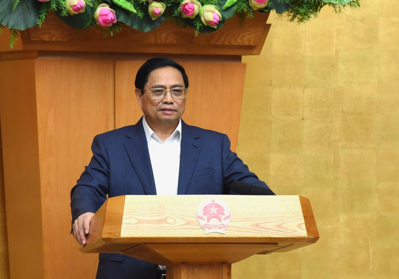 Thủ tướng Phạm Minh Chính phát biểu khai mạc phiên họp Chính phủ thường kỳ tháng 9/2023 và Hội nghị trực tuyến Chính phủ với 63 địa phương.