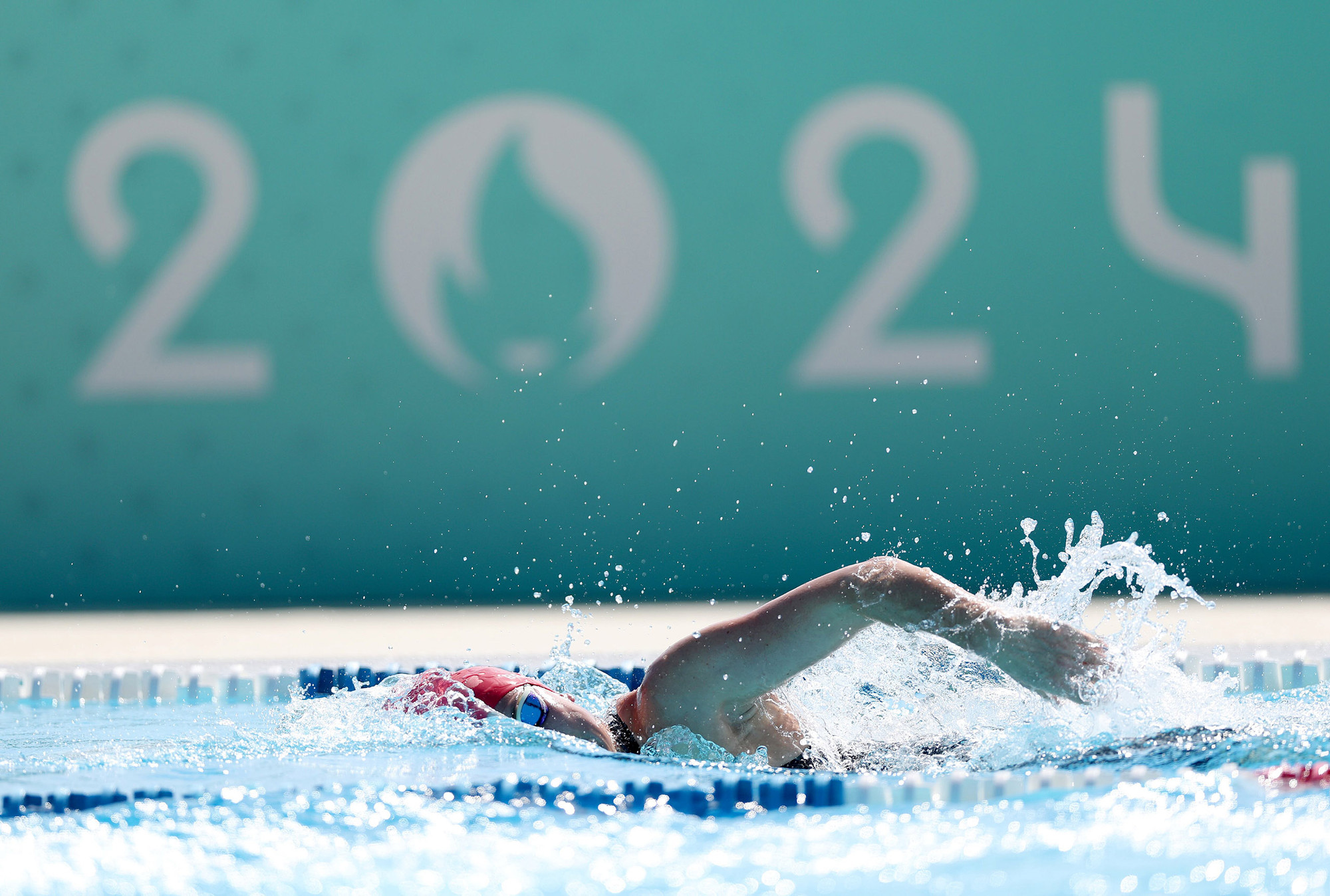 Vận động viên người Anh Kerenza Bryson trong nội dung bơi 200m nữ ở năm môn phối hợp hiện đại. (Ảnh: Getty Images)