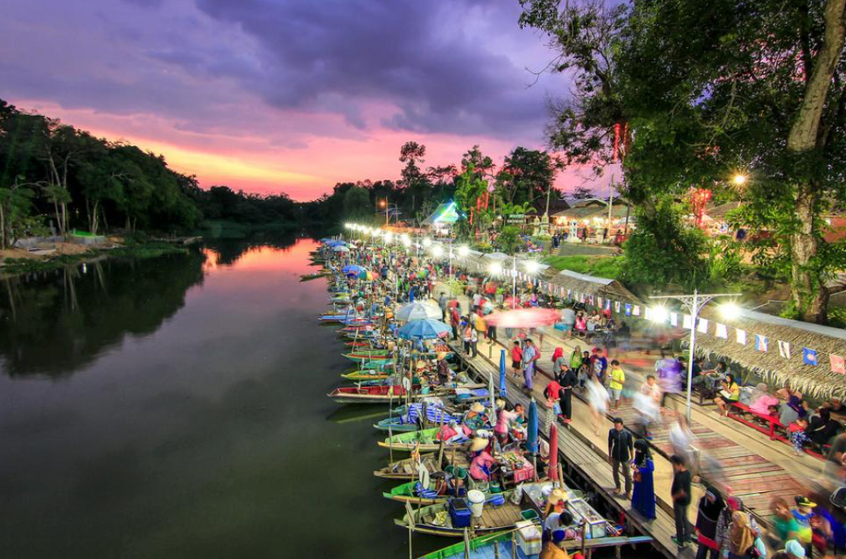 Chợ nổi tại thành phố Hat Yai. (Ảnh: Internet)
