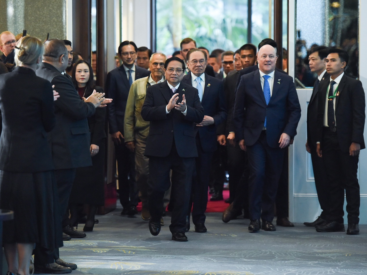 Thủ tướng Chính phủ Phạm Minh Chính dự Phiên toàn thể cấp cao của Diễn đàn Tương lai ASEAN 2025. (Ảnh: TRẦN HẢI)