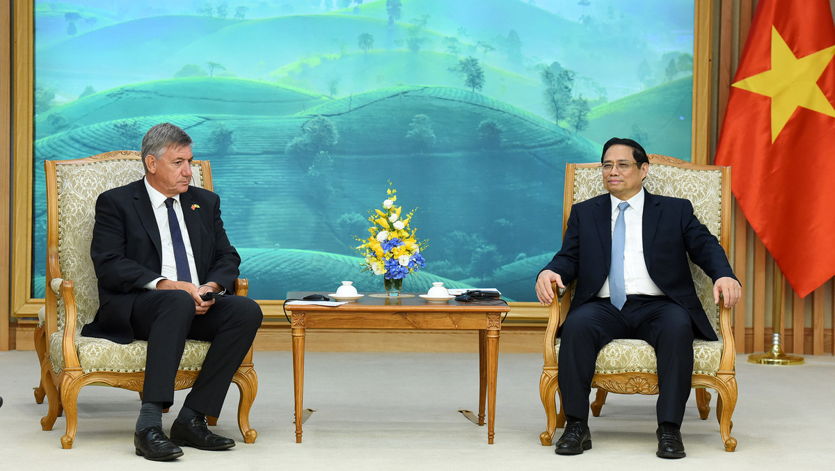 Thủ tướng Phạm Minh Chính tiếp ông Jan Jambon, Bộ trưởng-Thủ hiến Chính phủ kiêm Bộ trưởng Ngoại giao, Văn hóa, Công nghệ thông tin và Quản lý cơ sở vật chất Vùng Flanders, Vương Quốc Bỉ.