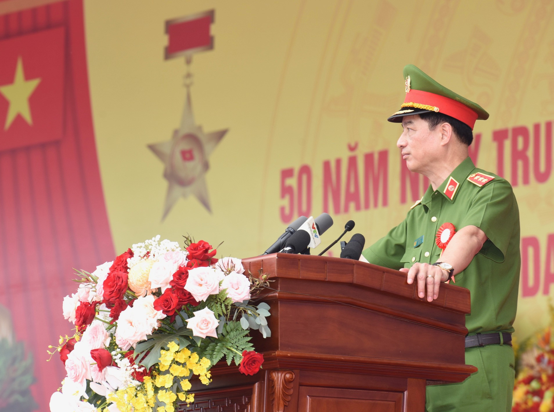 Thượng tướng Nguyễn Duy Ngọc, Thứ trưởng Công an phát biểu.