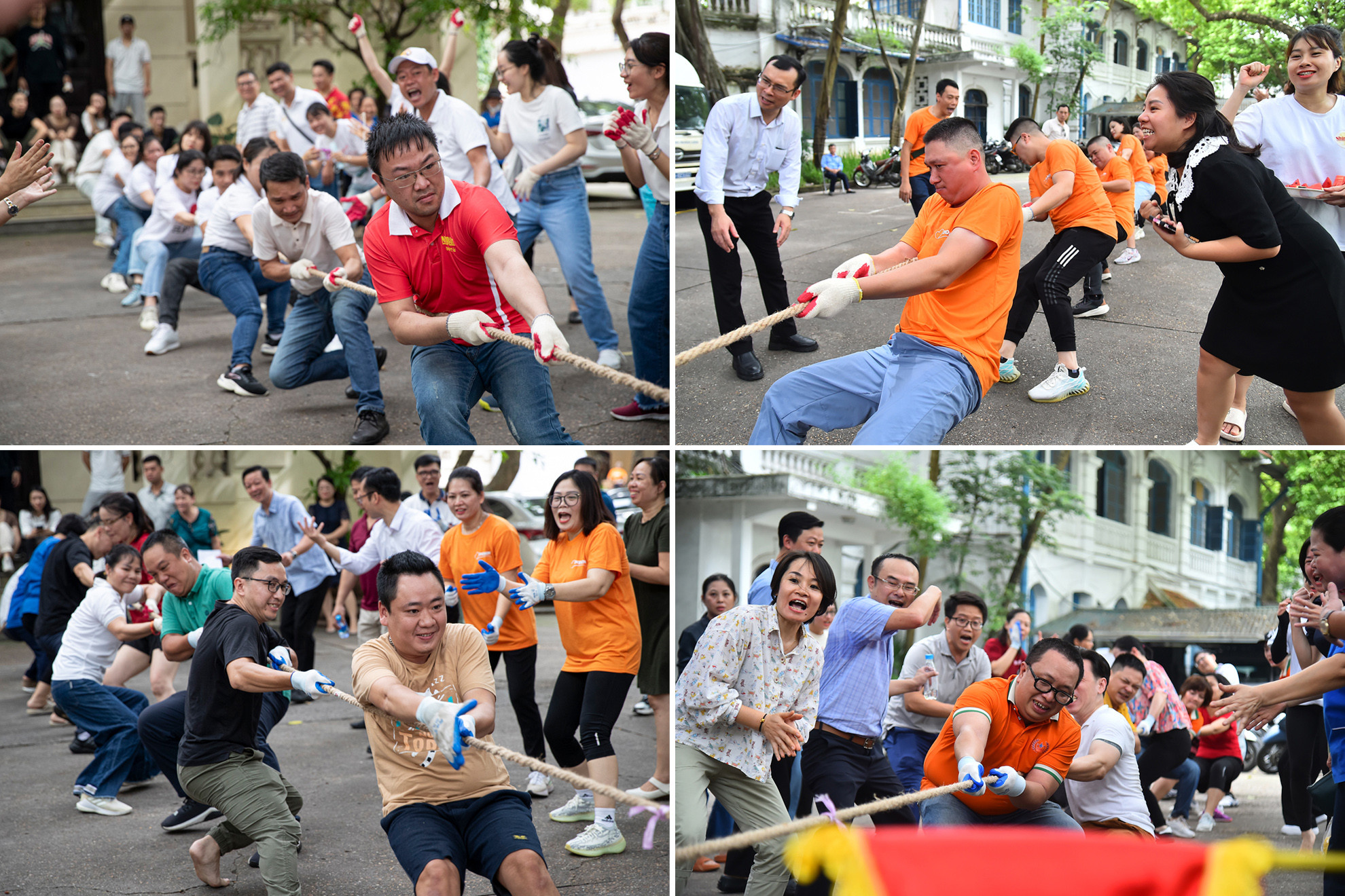 Môn kéo co diễn ra gay cấn, hấp dẫn với sự tham gia của 8 đội. Qua nhiều vòng thi đấu căng thẳng, giải Nhất thuộc về Công đoàn Công ty TNHH MTV In Báo Nhân Dân Hà Nội; giải Nhì thuộc về các tổ Công đoàn Ban Trị sự và Công đoàn Trung tâm Truyền hình Nhân Dân đạt giải Ba. Môn kéo co diễn ra gay cấn, hấp dẫn với sự tham gia của 8 đội. Qua nhiều vòng thi đấu căng thẳng, giải Nhất thuộc về Công đoàn Công ty TNHH MTV In Báo Nhân Dân Hà Nội; giải Nhì thuộc về các tổ Công đoàn Ban Trị sự và Công đoàn Trung tâm Truyền hình Nhân Dân đạt giải Ba.