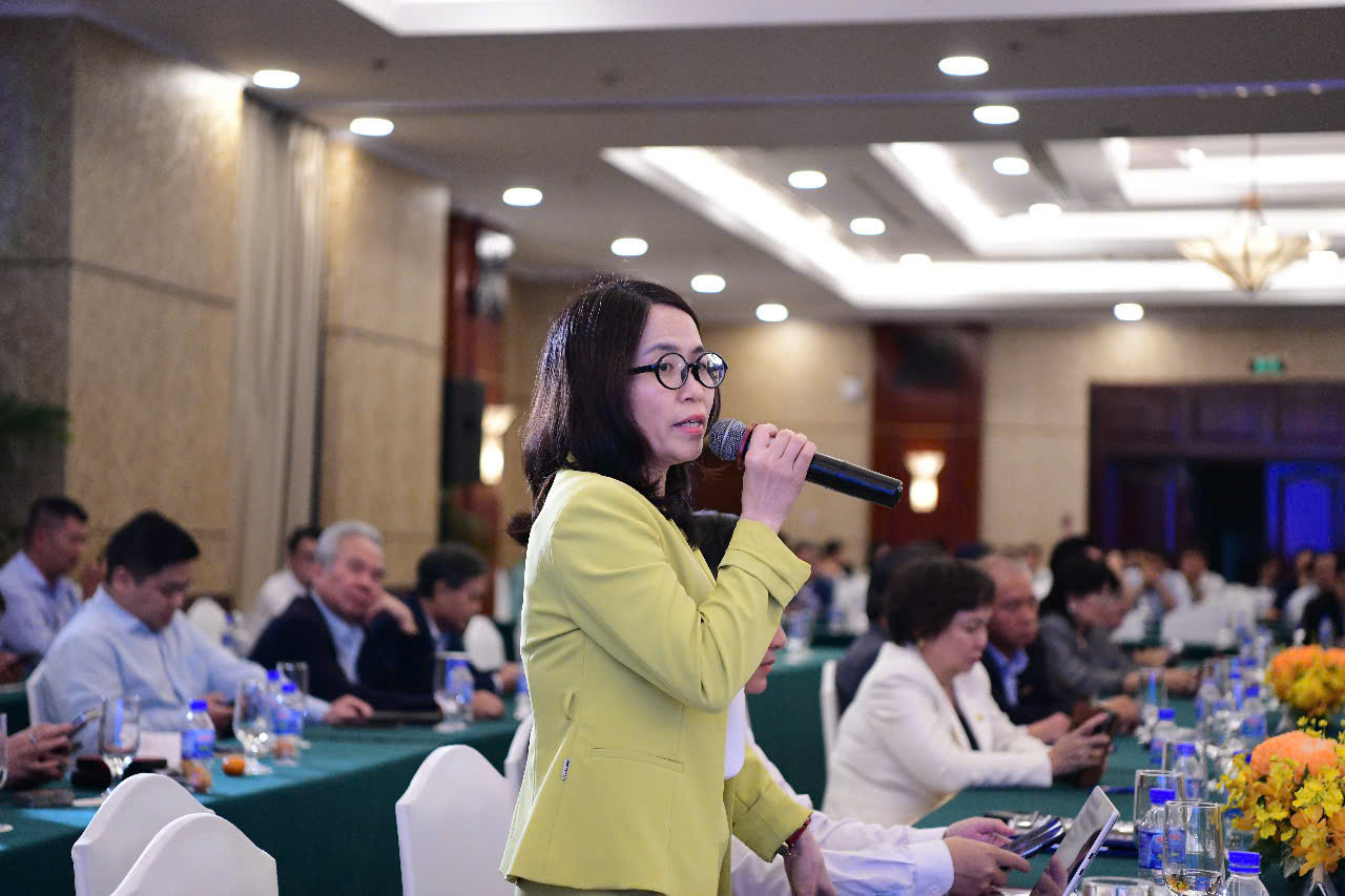 Bà Bùi Thu Thủy, Phó Cục trưởng Cục Phát triển Doanh nghiệp tư nhân và Kinh tế tập thể, Bộ Tài chính. (Ảnh: THẾ DƯƠNG)