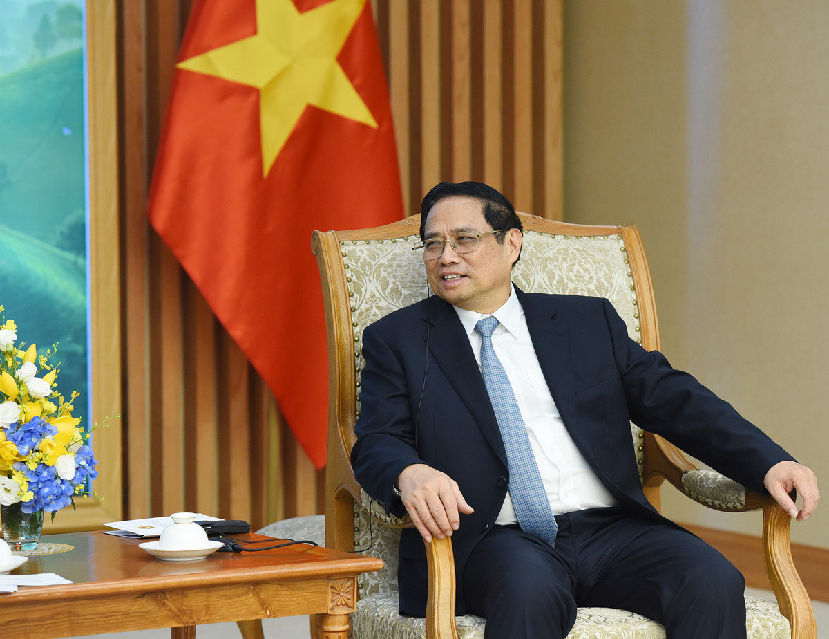 Thủ tướng Phạm Minh Chính phát biểu tại buổi tiếp ông Jan Jambon, Bộ trưởng-Thủ hiến Chính phủ kiêm Bộ trưởng Ngoại giao, Văn hóa, Công nghệ thông tin và Quản lý cơ sở vật chất vùng Flanders, Vương Quốc Bỉ. Thủ tướng Phạm Minh Chính phát biểu tại buổi tiếp ông Jan Jambon, Bộ trưởng-Thủ hiến Chính phủ kiêm Bộ trưởng Ngoại giao, Văn hóa, Công nghệ thông tin và Quản lý cơ sở vật chất vùng Flanders, Vương Quốc Bỉ.