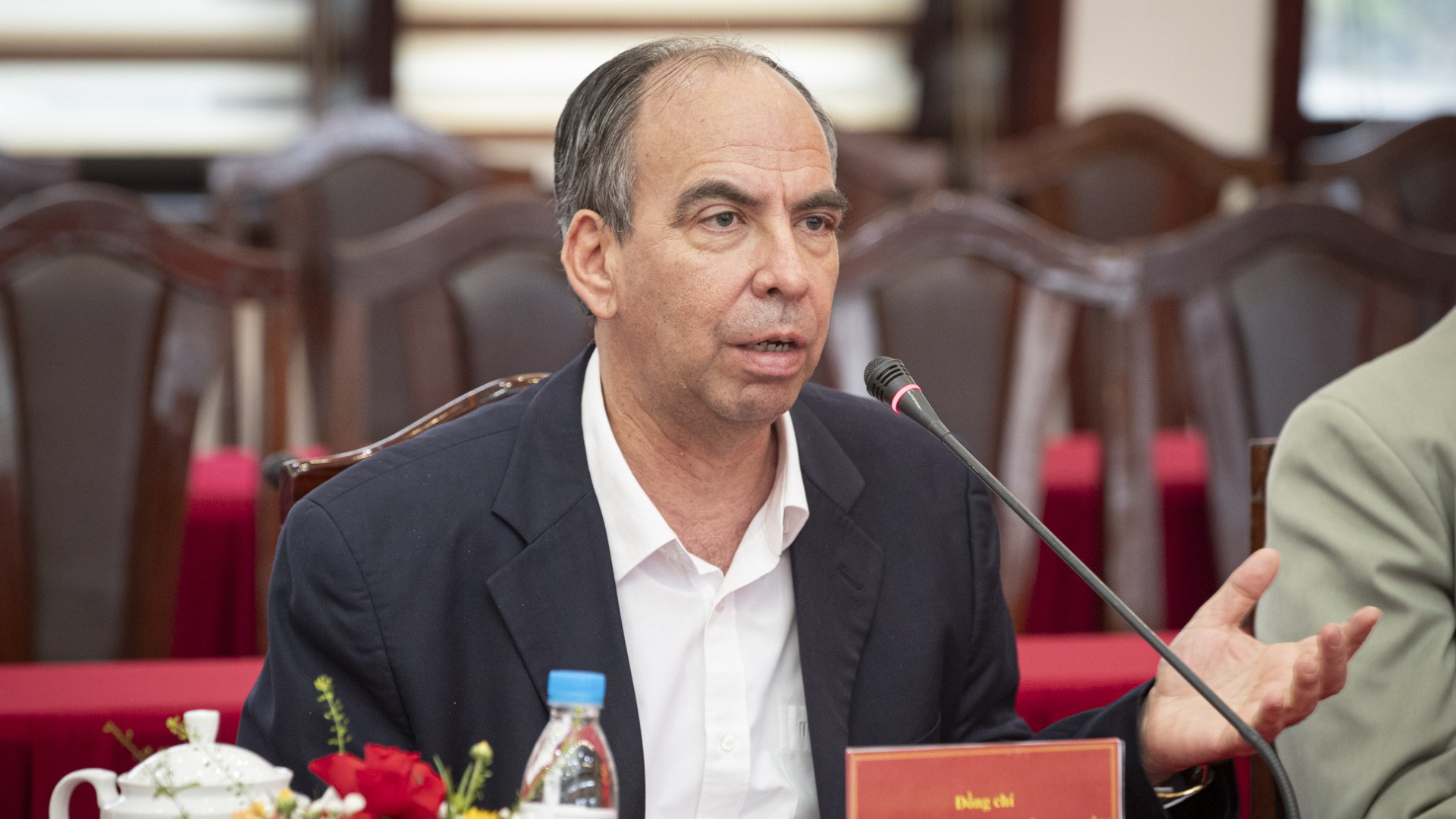 Đại sứ chỉ định Cộng hòa Cuba tại Việt Nam Rogelio Polanco Fuentes phát biểu. (Ảnh: SƠN TÙNG)