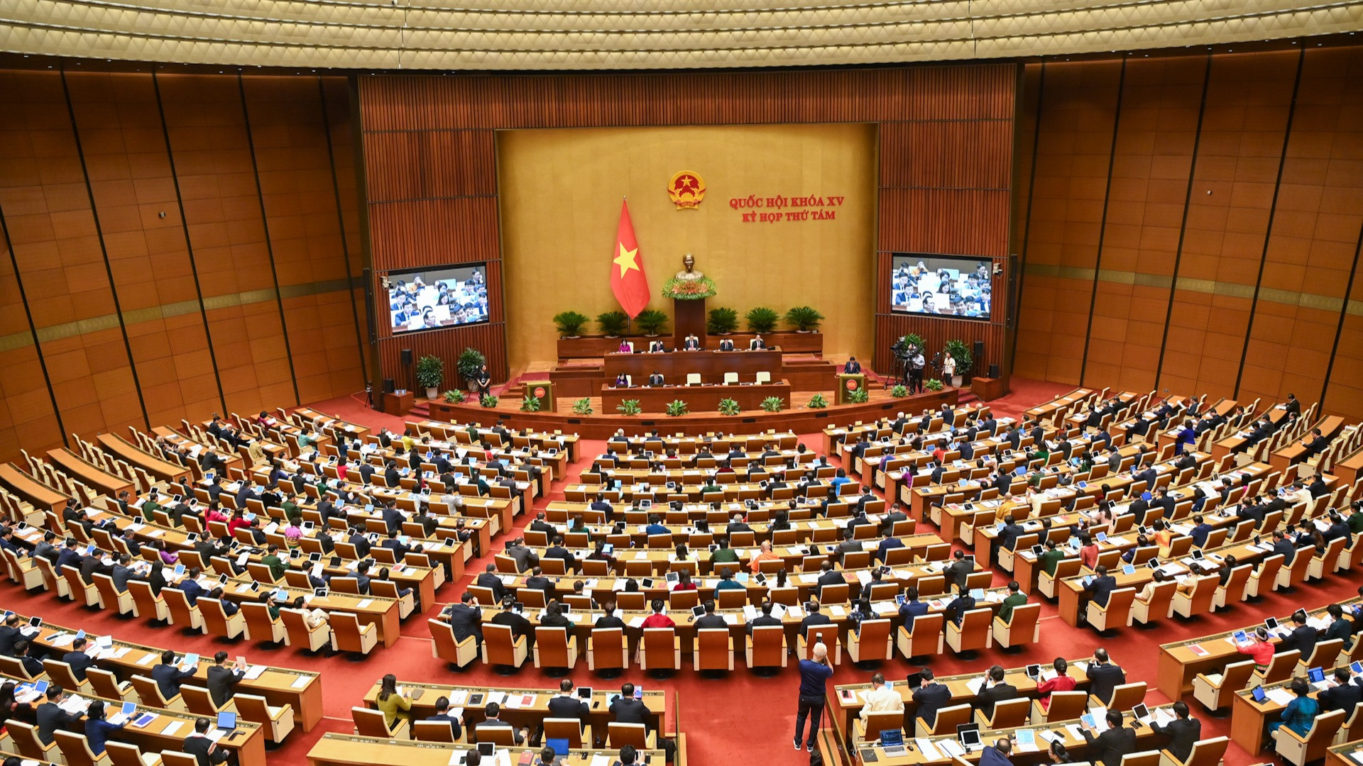 Phiên khai mạc Kỳ họp thứ 8, Quốc hội khóa XV. (Ảnh: DUY LINH)