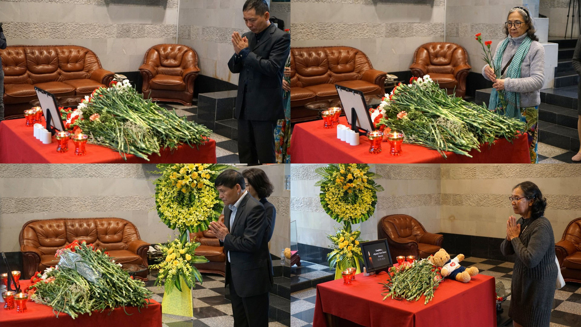 Cùng nhau cầu nguyện cho các nạn nhân xấu số. (Ảnh: TRUNG HƯNG)