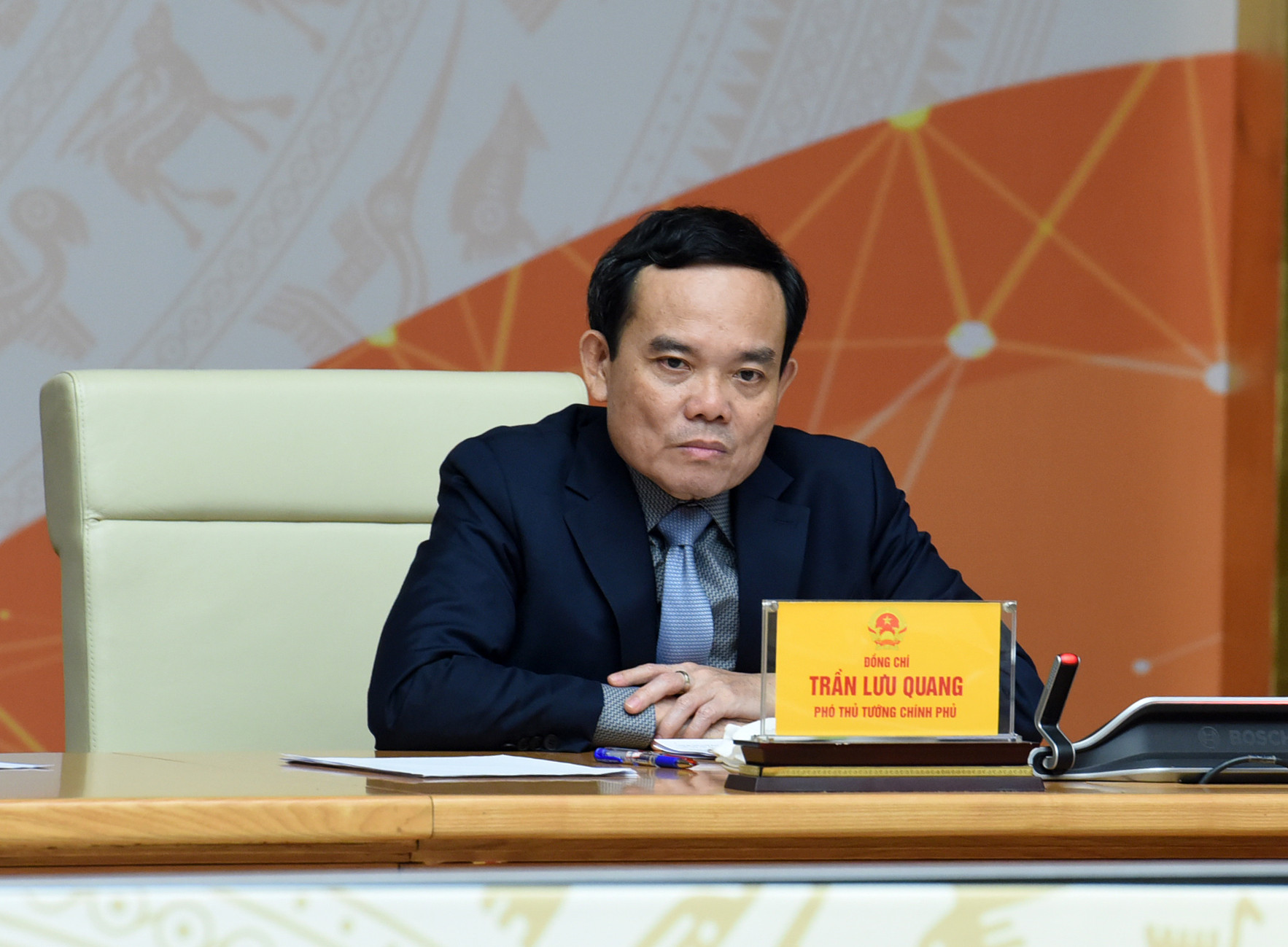 Phó Thủ tướng Trần Lưu Quang đồng chủ trì hội nghị.