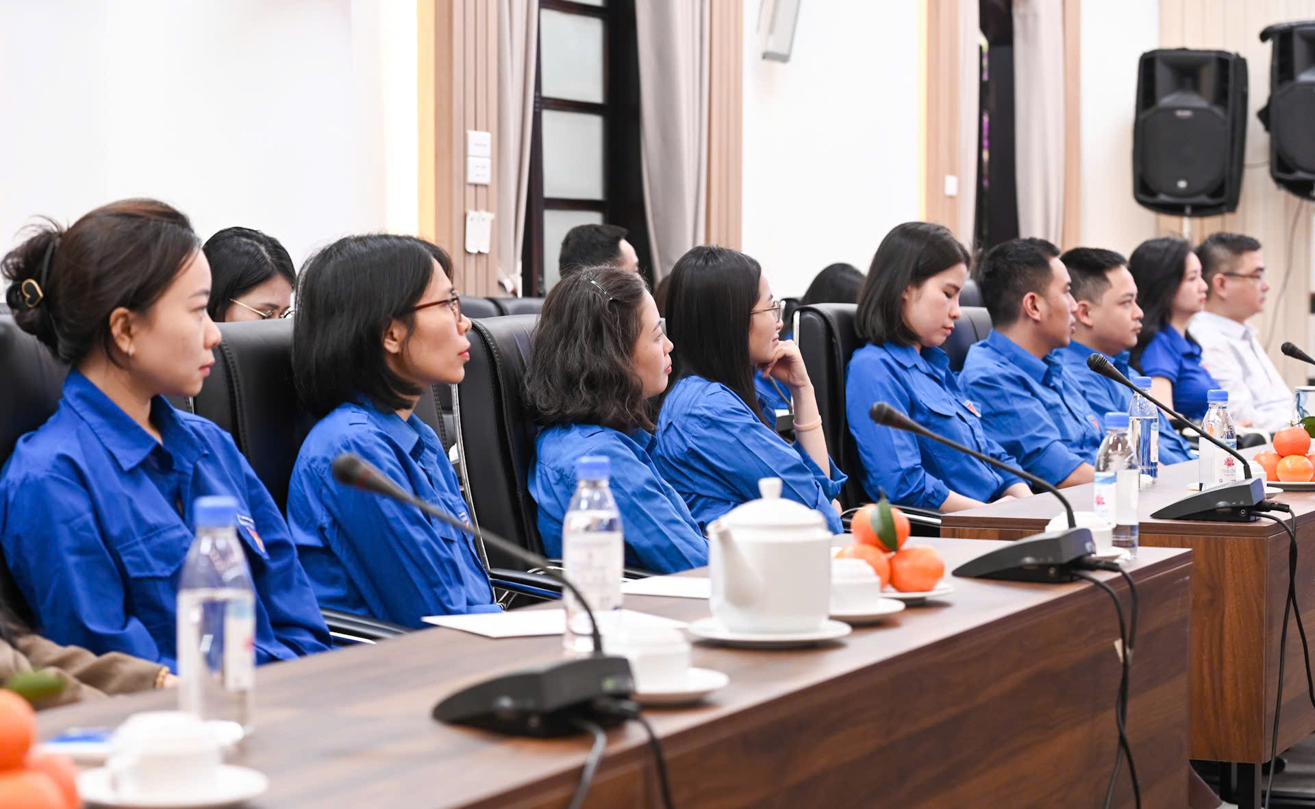 Các đoàn viên, thanh niên Báo Nhân Dân tham dự lễ kỷ niệm. (Ảnh: BÙI GIANG) Các đoàn viên, thanh niên Báo Nhân Dân tham dự lễ kỷ niệm. (Ảnh: BÙI GIANG)