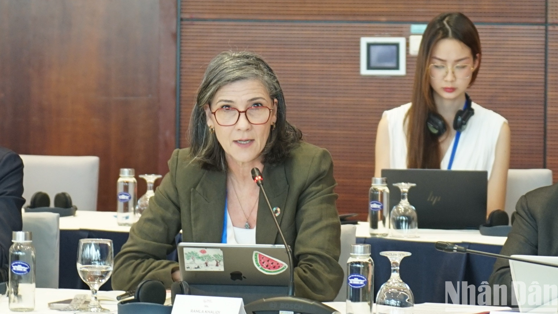 Bà Ramla Khalidi, Đại diện thường trú UNDP Việt Nam phát biểu. (Ảnh: TRUNG HƯNG)