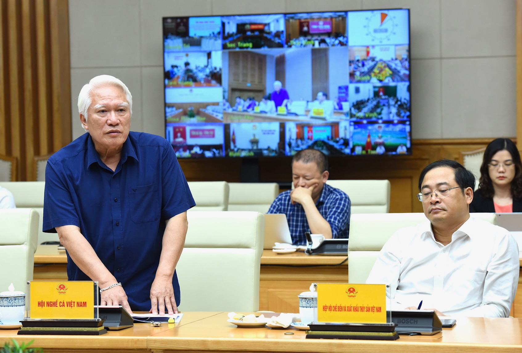 Đại diện lãnh đạo Hội Nghề cá phát biểu. Đại diện lãnh đạo Hội Nghề cá phát biểu.