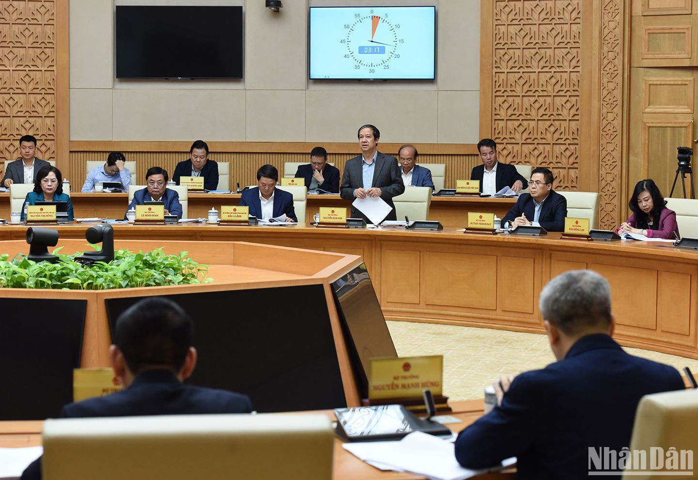 Bộ trưởng Giáo dục và Đào tạo Nguyễn Kim Sơn phát biểu.