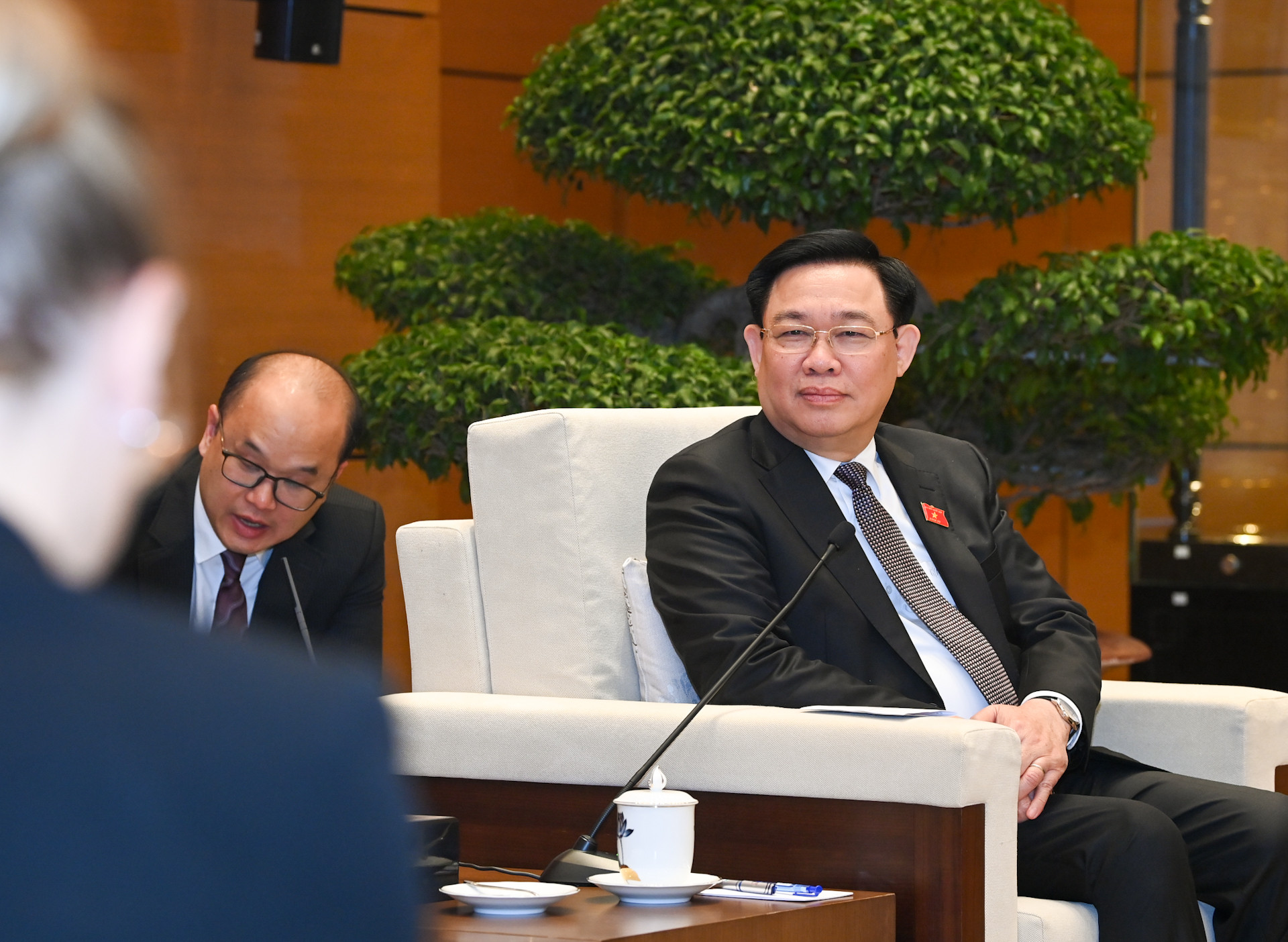 Chủ tịch Quốc hội Vương Đình Huệ phát biểu tại buổi tiếp Đại sứ Zealand. Chủ tịch Quốc hội Vương Đình Huệ phát biểu tại buổi tiếp Đại sứ Zealand.