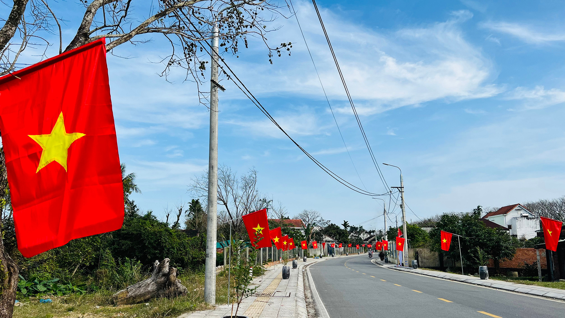 Tuyến đường Trần Can (phường Hòa Hương) rực rỡ cờ hoa chào đón năm mới Ất Tỵ 2025.