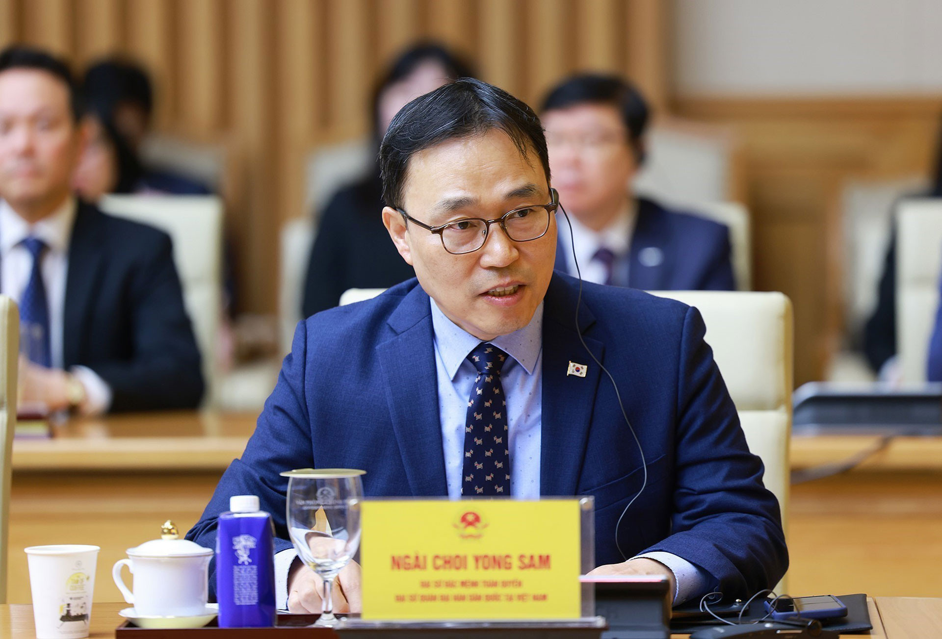 Đại sứ Hàn Quốc tại Việt Nam Choi Youngsam phát biểu. Ảnh: Dương Giang/TTXVN