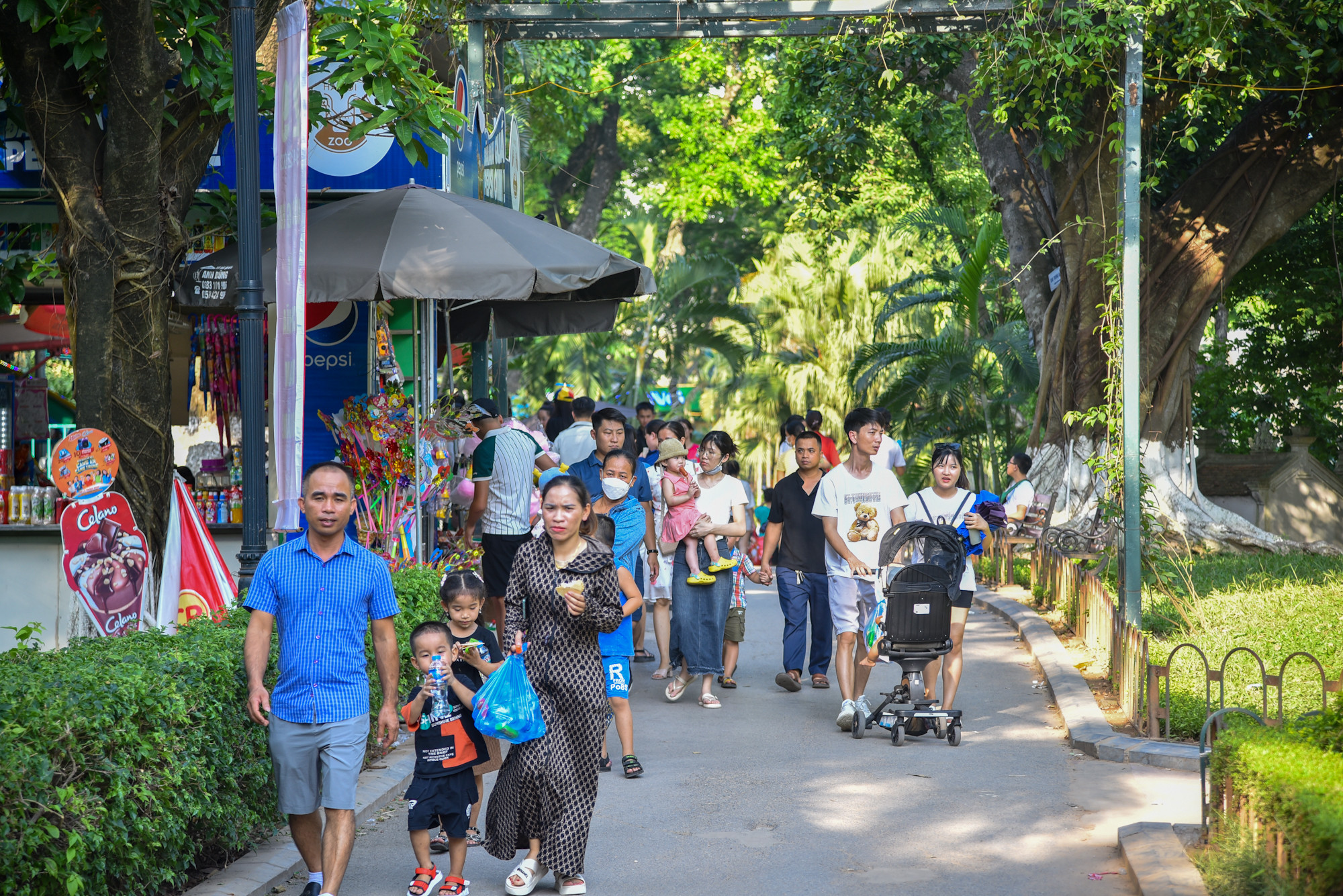 Vườn thú Hà Nội mở cửa xuyên lễ từ 8-18 giờ hàng ngày. Giá vé vào cửa cho người lớn là 40.000đ và trẻ em là 20.000đ (dưới 1m3).