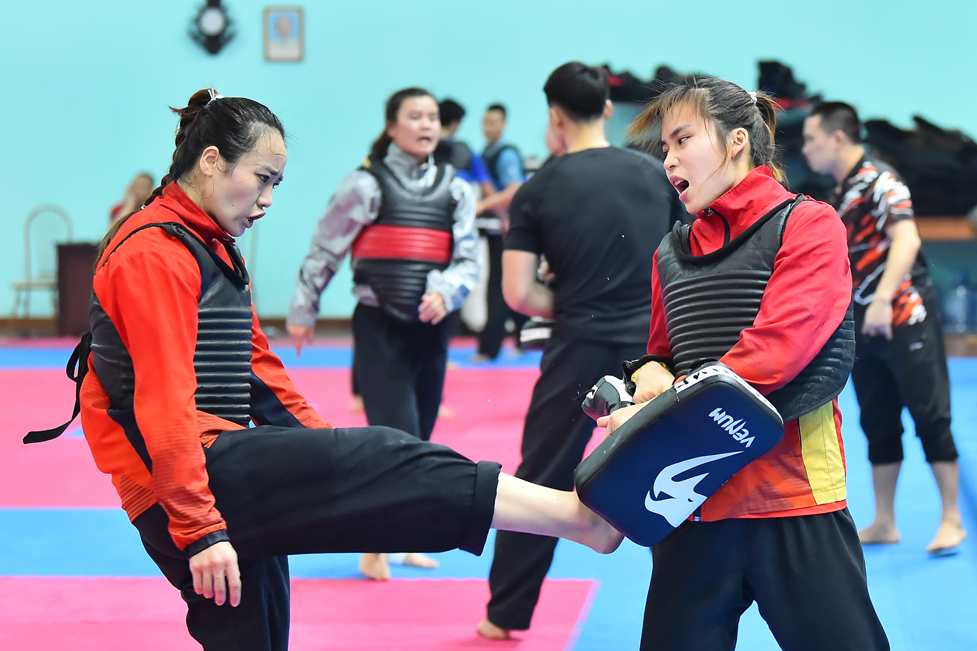 Ban huấn luyện Pencak Silat Việt Nam đã có những bài tập phù hợp để giúp các tuyển thủ làm quen với luật mới.
