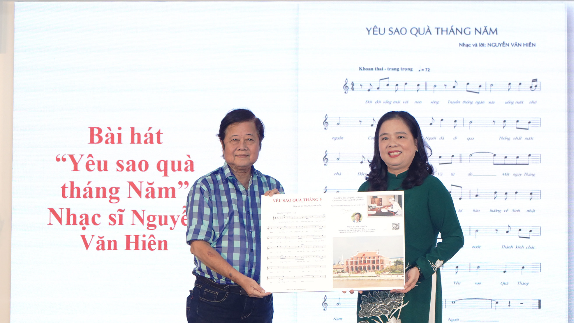 Bản nhạc "Yêu sao quà tháng 5" của Nhạc sĩ Nguyễn Văn Hiên, Thạc sĩ Âm nhạc học, Nguyên Ủy viên Ban Chấp hành hội Nhạc sĩ Việt Nam, Nguyên Phó Chủ tịch Hội Âm nhạc Thành phố Hồ Chí Minh. Bản nhạc "Yêu sao quà tháng 5" của Nhạc sĩ Nguyễn Văn Hiên, Thạc sĩ Âm nhạc học, Nguyên Ủy viên Ban Chấp hành hội Nhạc sĩ Việt Nam, Nguyên Phó Chủ tịch Hội Âm nhạc Thành phố Hồ Chí Minh.
