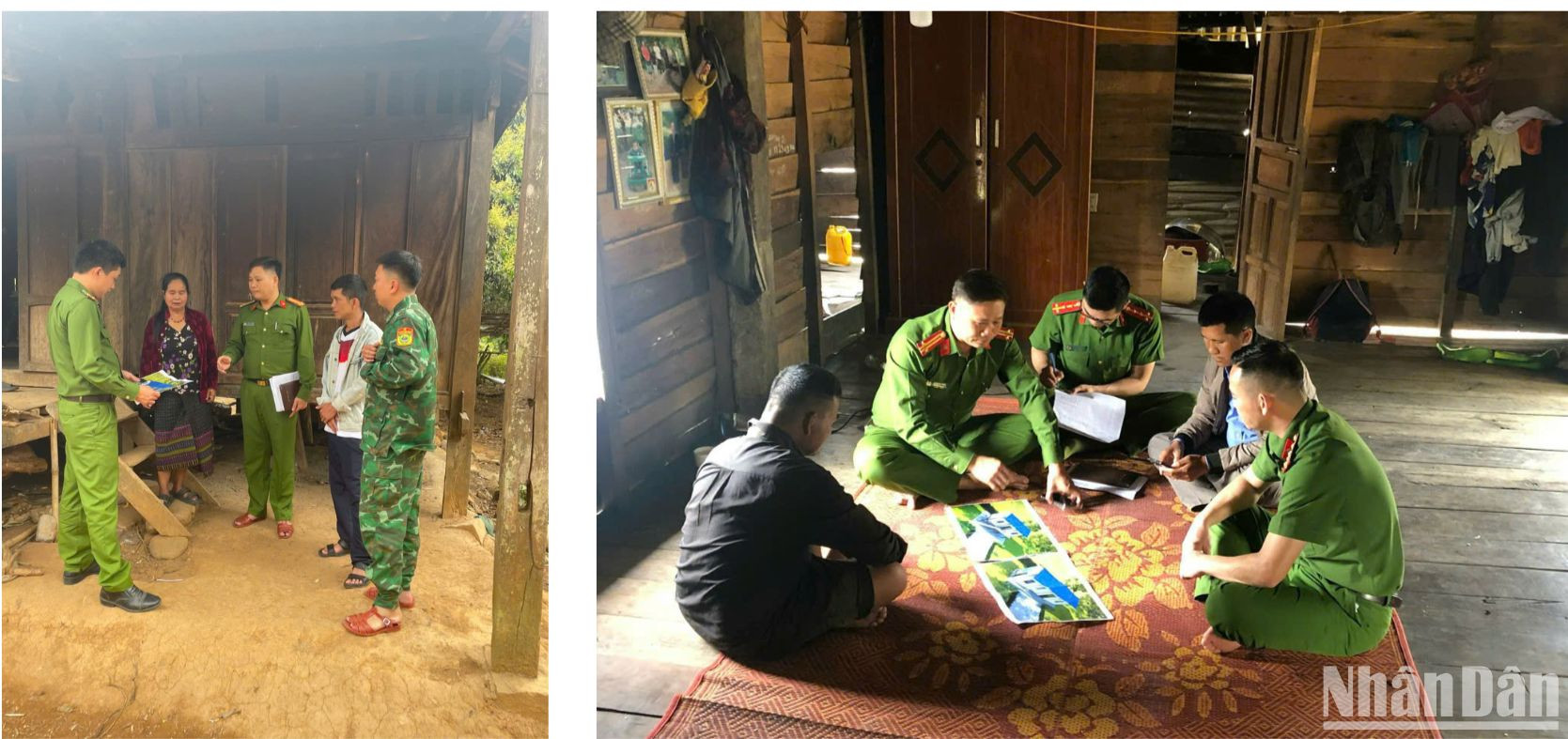 Lực lượng Công an các xã biên giới tỉnh Quảng Trị tăng cường bám nắm cơ sở, gần gũi với nhân dân.