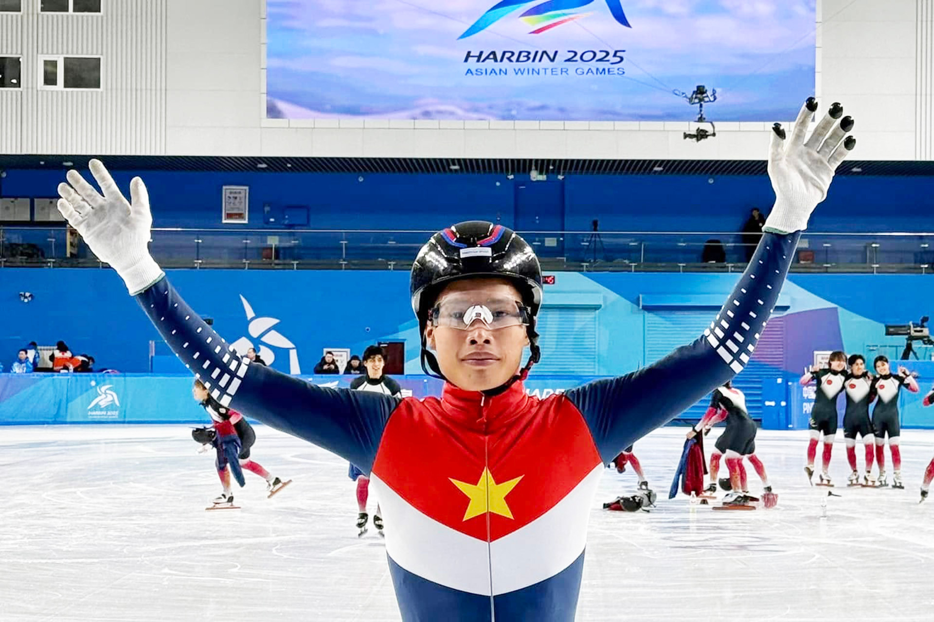 Vận động viên trượt băng tốc độ Dương Trường Lập. (Ảnh: FBNV)