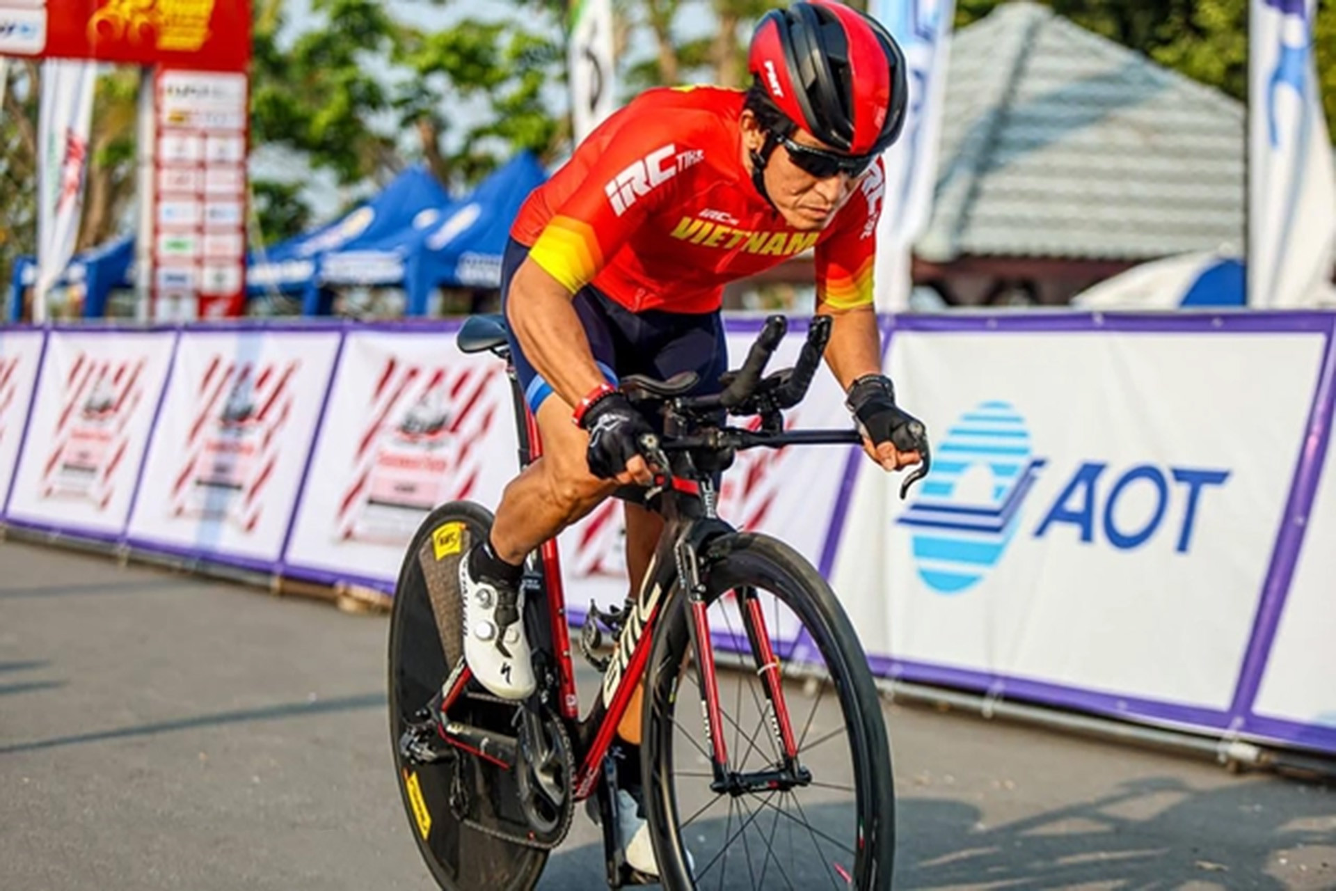 Tay đua Hoàng Hải Nam giành Huy chương Vàng châu Á hệ phong trào. (Ảnh: TCA)