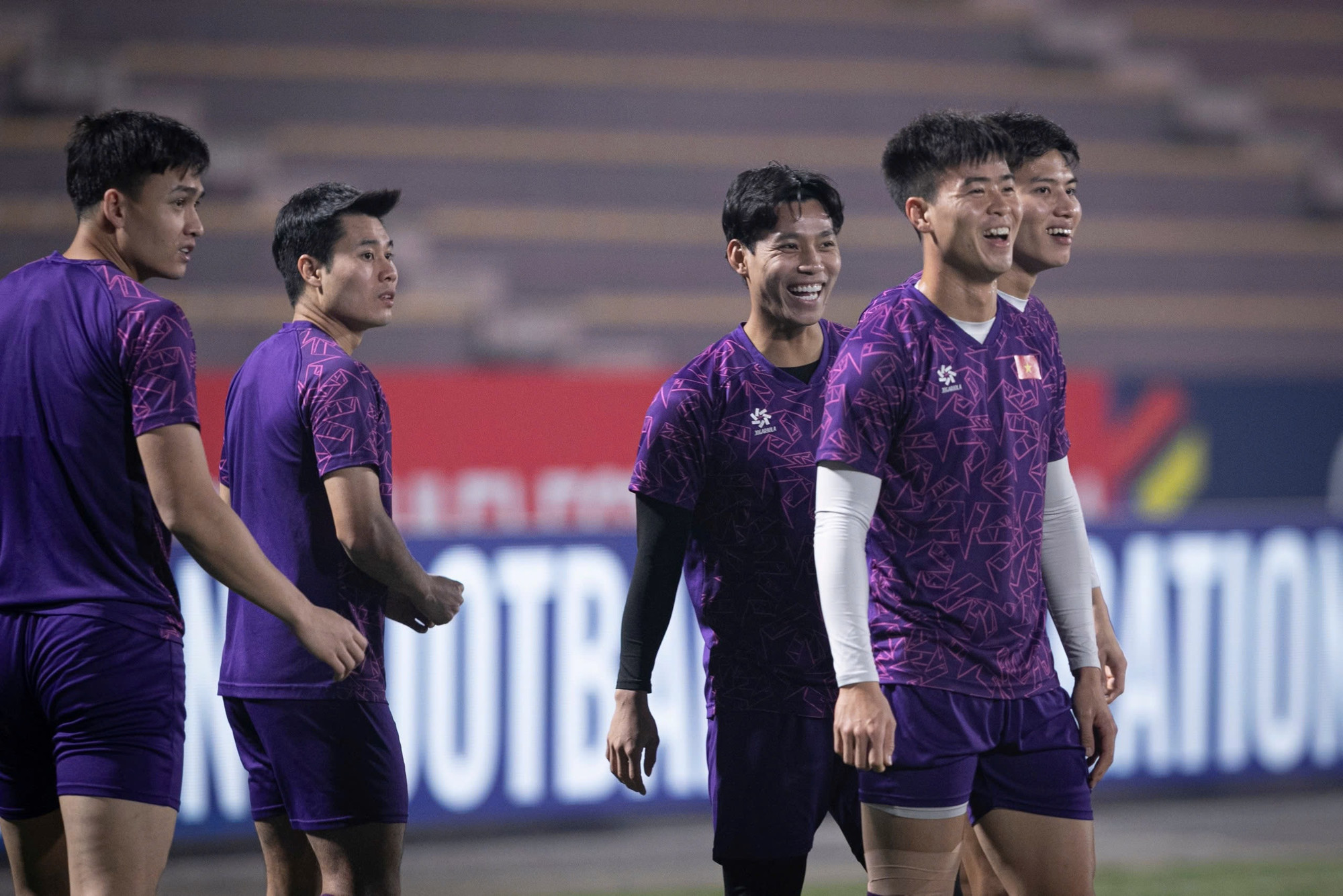 Các cầu thủ đang có trạng thái tâm lý rất hứng khởi cho cuộc "đại chiến" với Thái Lan.