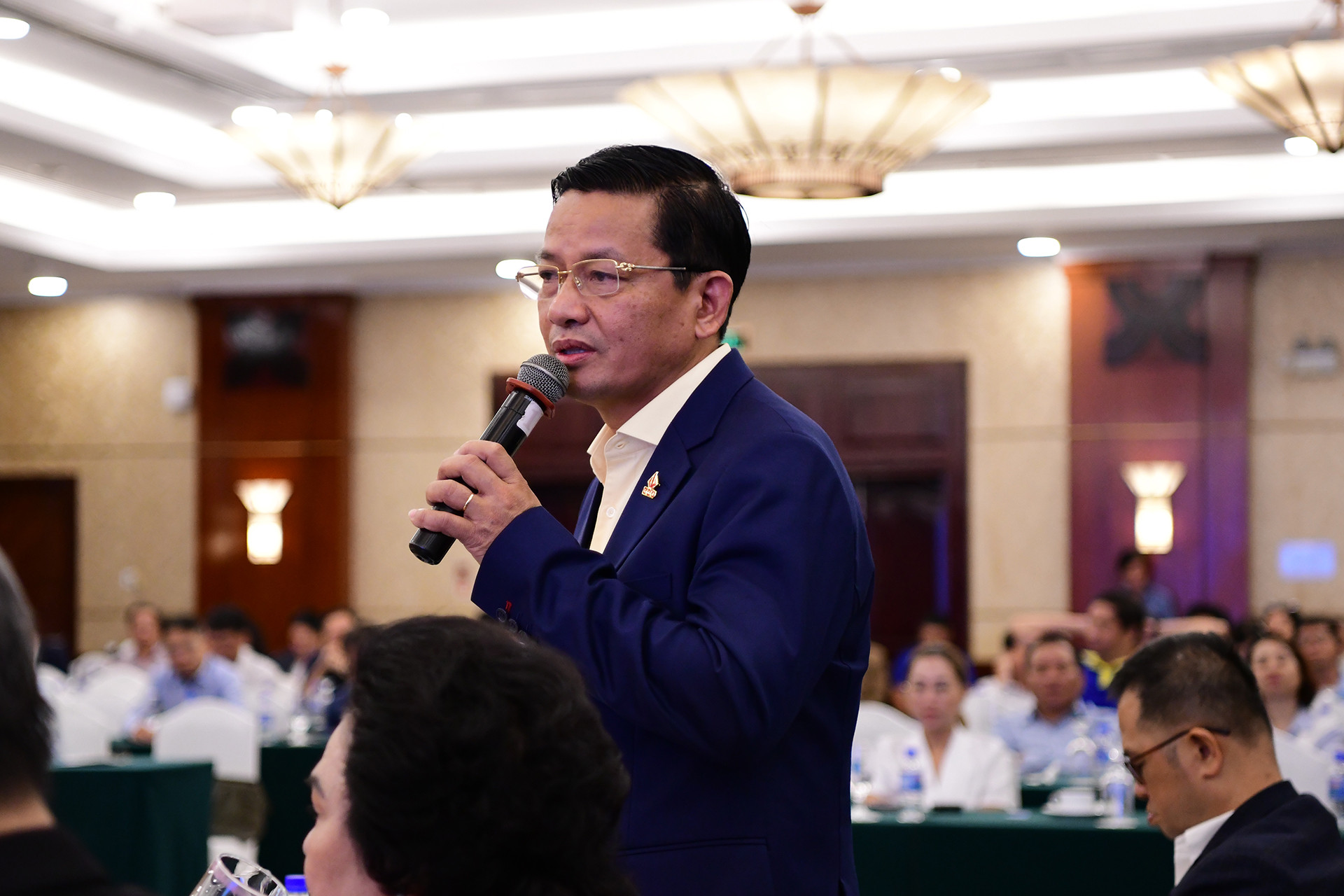 Ông Trịnh Tiến Dũng, Tổng Giám đốc Công ty Cổ phần Cơ khí Xây dựng Thương mại Đại Dũng phát biểu tại phiên tọa đàm.