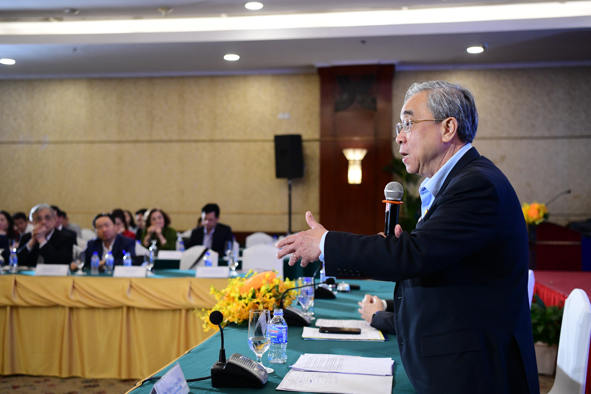 Ông Nguyễn Ngọc Hòa, Chủ tịch Hiệp hội Doanh nghiệp TP Hồ Chí Minh phát biểu tổng kết Hội thảo.