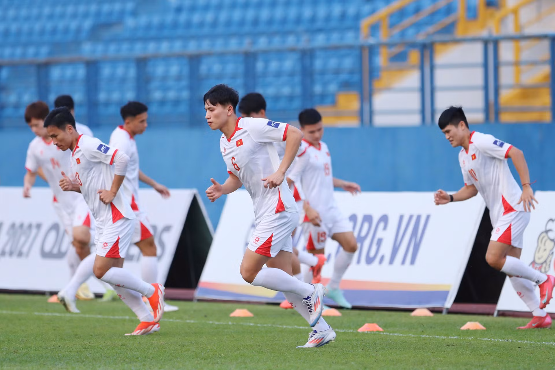 Trên sân tập, các cầu thủ đều cho thấy sức khỏe ổn định.