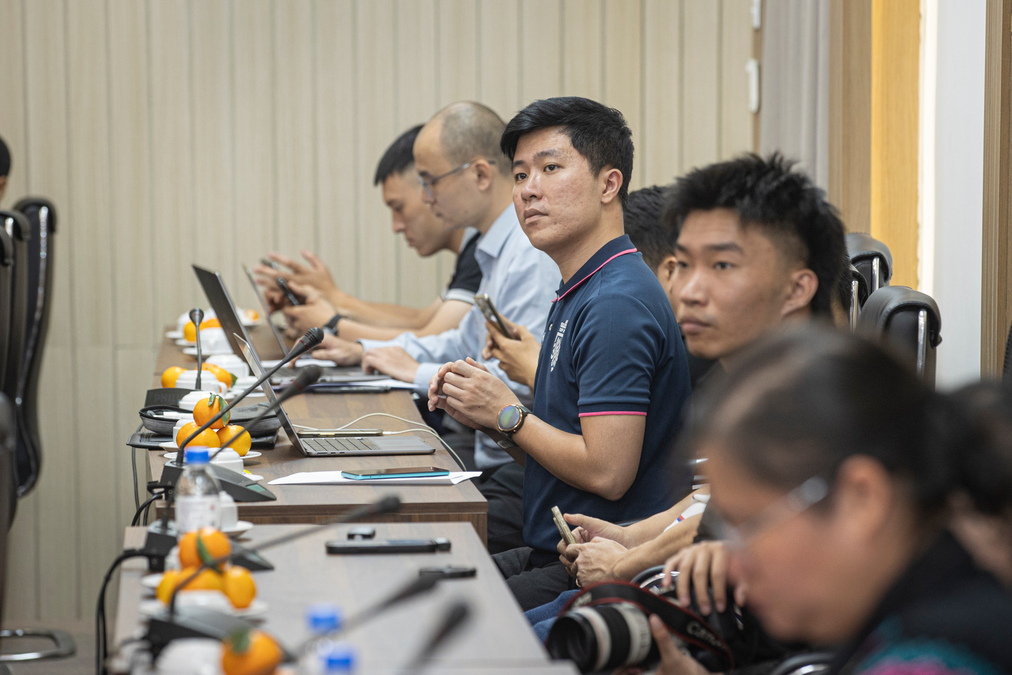 Đại diện các cơ quan báo chí tham dự buổi họp báo.