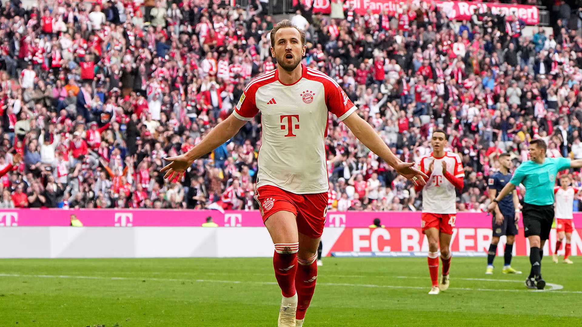 Harry Kane trong màu áo Bayern Munich. (Ảnh: FC Bayern)