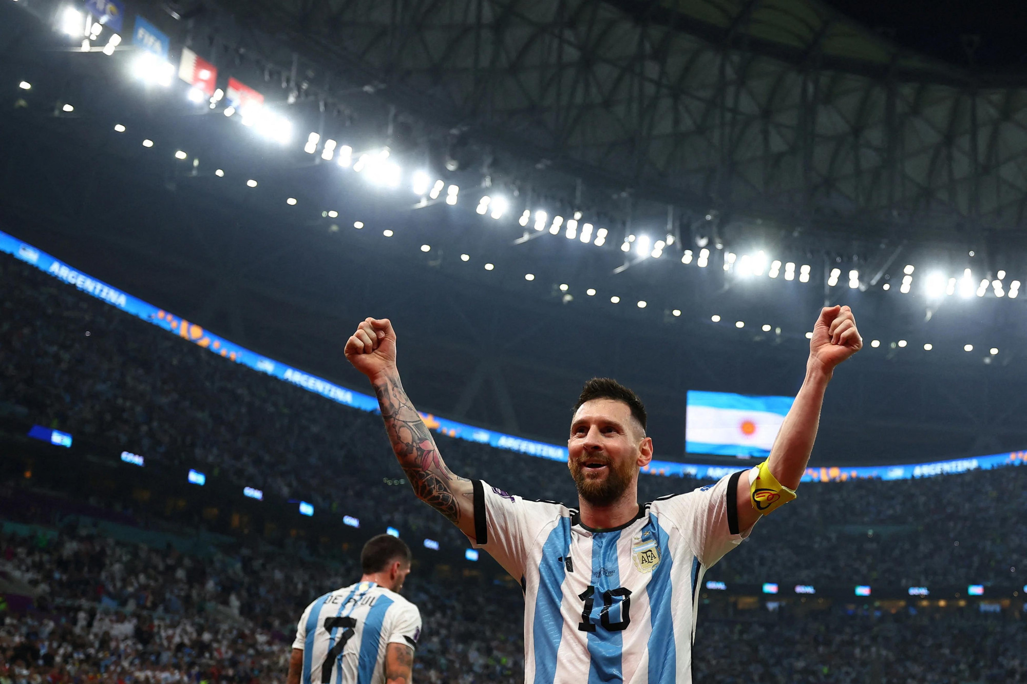 Ở trận bán kết đầu tiên, Argentina thắng Croatia 3-0 để giành vé chung kết World Cup 2022.
