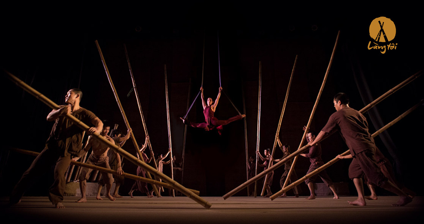 Vở xiếc tre "Làng tôi" - một ngôn ngữ xiếc mới. ( Nguồn: internet) Vở xiếc tre "Làng tôi" - một ngôn ngữ xiếc mới. ( Nguồn: internet)