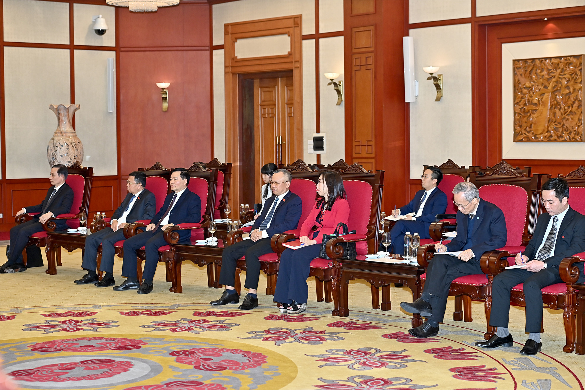 Đoàn đại biểu Việt Nam tại buổi tiếp. Đoàn đại biểu Việt Nam tại buổi tiếp.