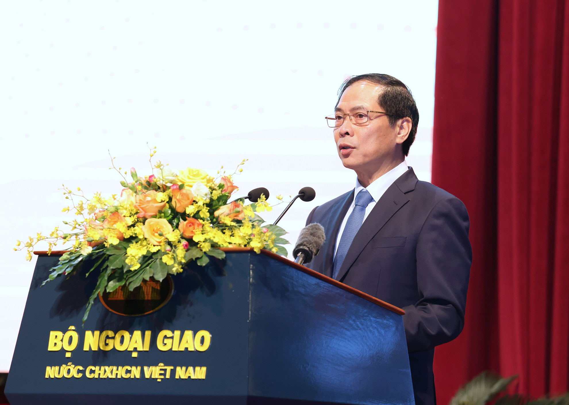 Bộ trưởng Ngoại giao Bùi Thanh Sơn phát biểu tại Lễ kỷ niệm.