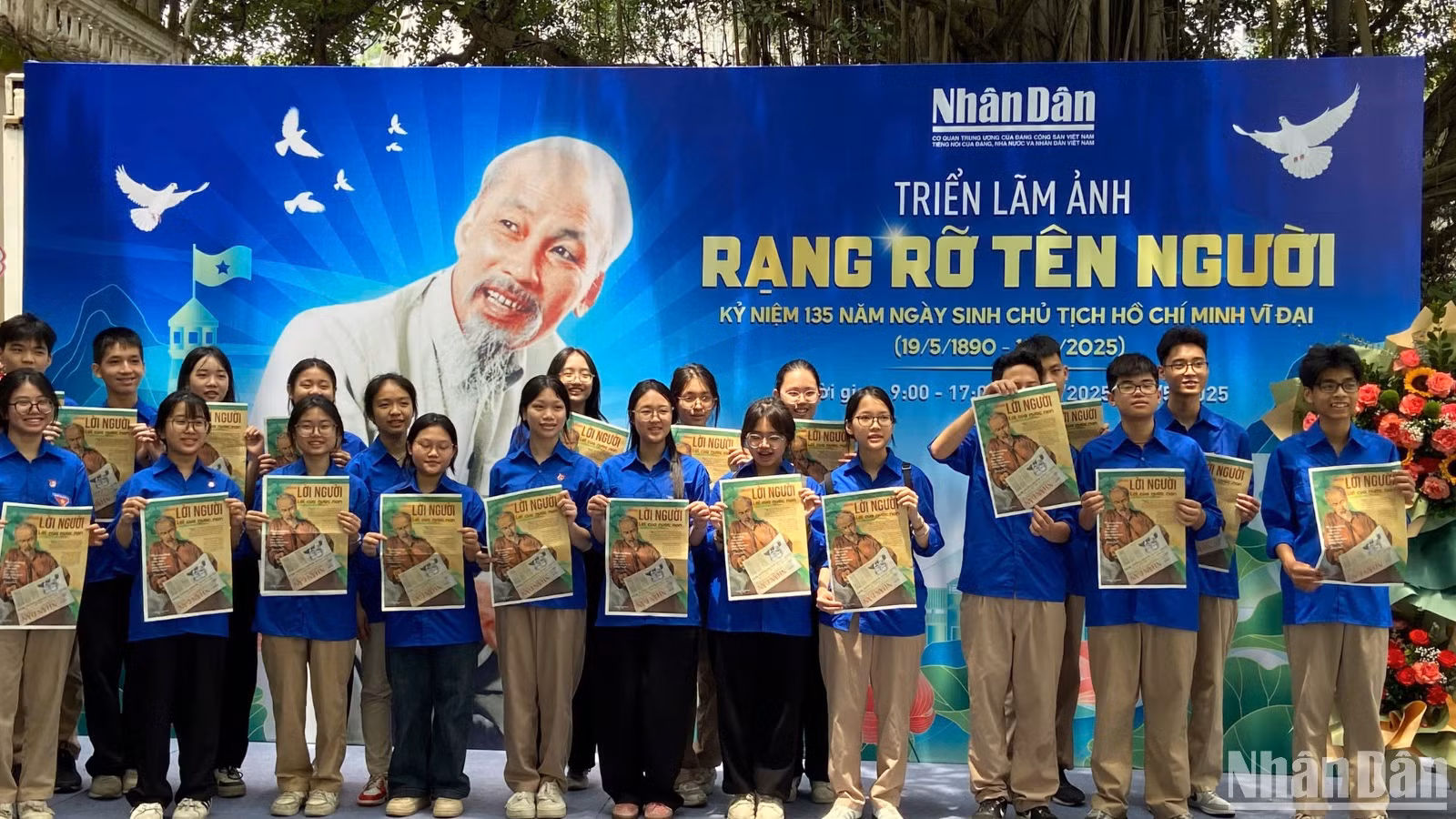 Các học sinh Trường trung học cơ sở Ngọc Thụy (quận Long Biên, Hà Nội).